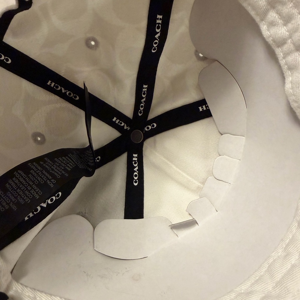Coach Light Beige Monogram Hat - Picture 5 of 7